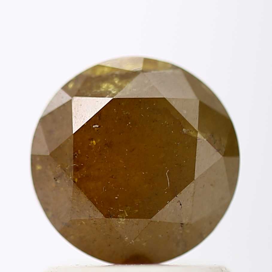 1.15 Carat Fancy Brown Rustic Round Shape Brilliant Cut Natural Loose Diamond